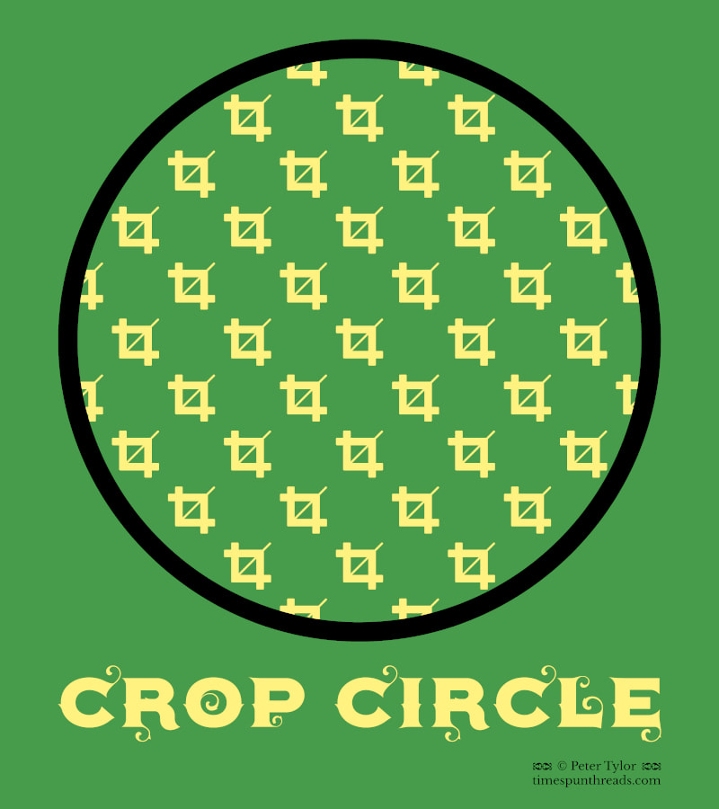 Crop Icon Circle (Version 1) - vintage style tech icon / agricultural pun graphic design