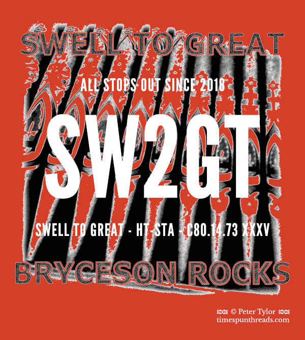 Swell to Great (Bryceson Rocks) - church pipe organ themed graphic design by Timespun Threads