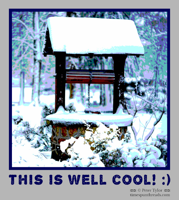 Timespun Threads - This Is Well Cool - winter snow wishing well pun design