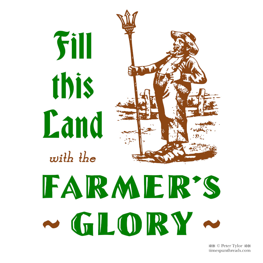 Farmer's Glory - vintage style agricultural graphic design by Timespun Threads