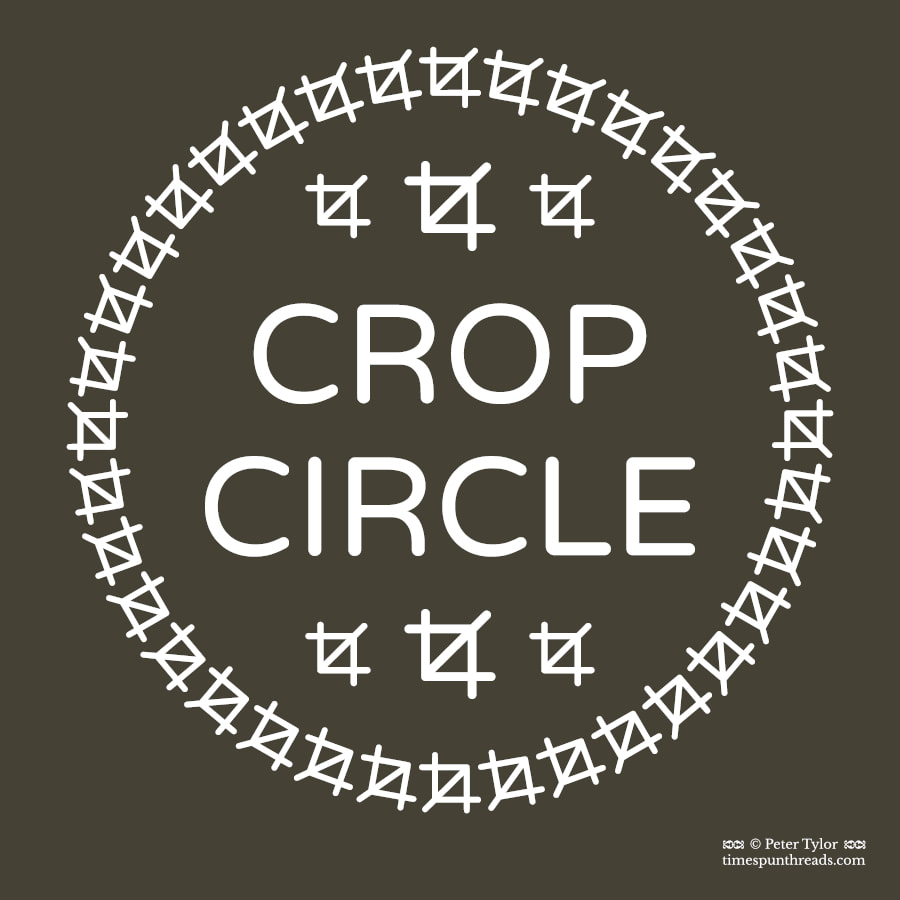 Crop Icon Circle (Version 2) - contemporary style tech icon / agricultural pun graphic design